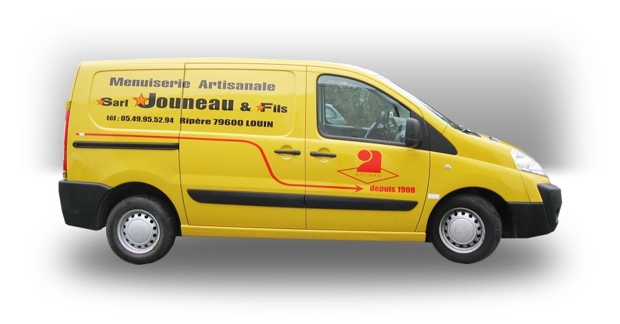 Vehicule Jouneau<br/>Pose de lettrage simple.
Plusieurs couleurs possibles.